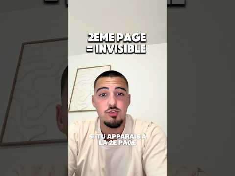 Tu apparais à la deuxième page sur Google ?